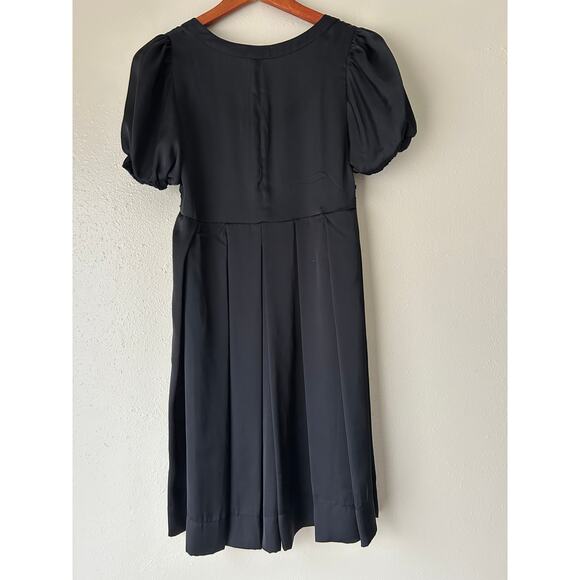Lucca Black Puff Sleeve Babydoll Dress Size Small - Picture 6 of 8